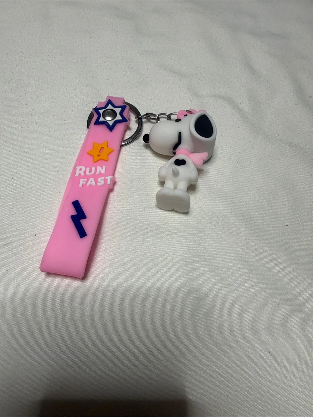 Sets of 12 Run Fast Snoopy Keychain - Pink Strap Kids Accessory